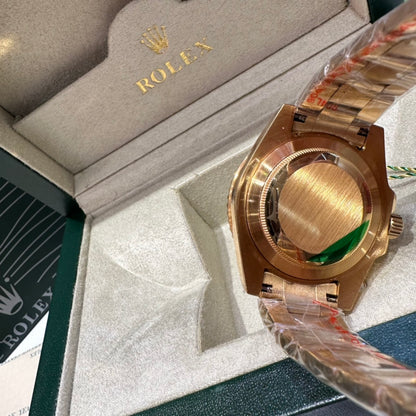 RX Submariner Blue Dial All Gold Rolex All Gold Blue Submariner Classic Men's Automatic Mechanical Watch