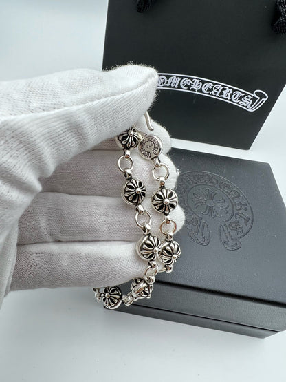 Chrome Hearts Beaded Cross Flower Bracelet
