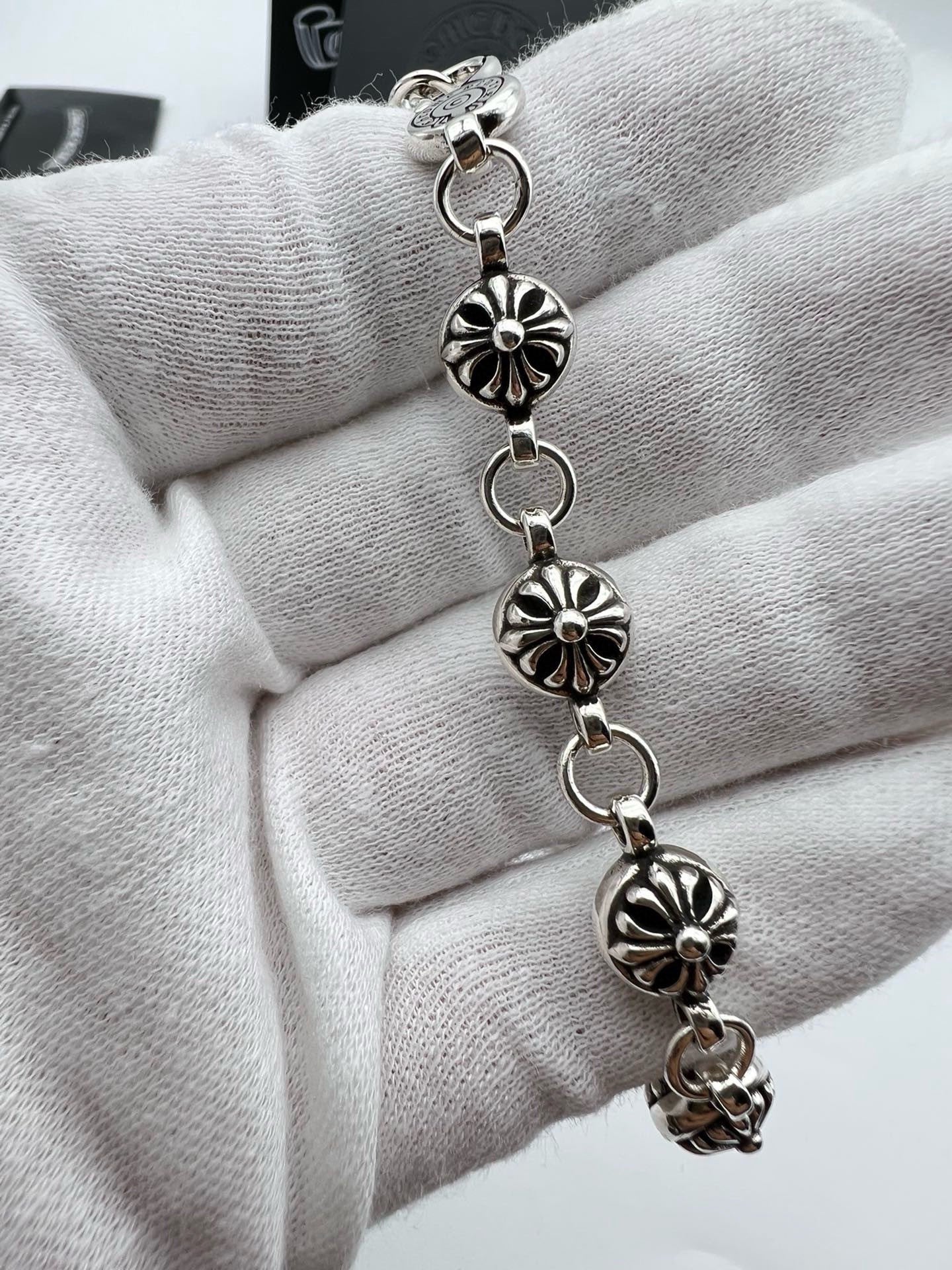 Chrome Hearts Beaded Cross Flower Bracelet