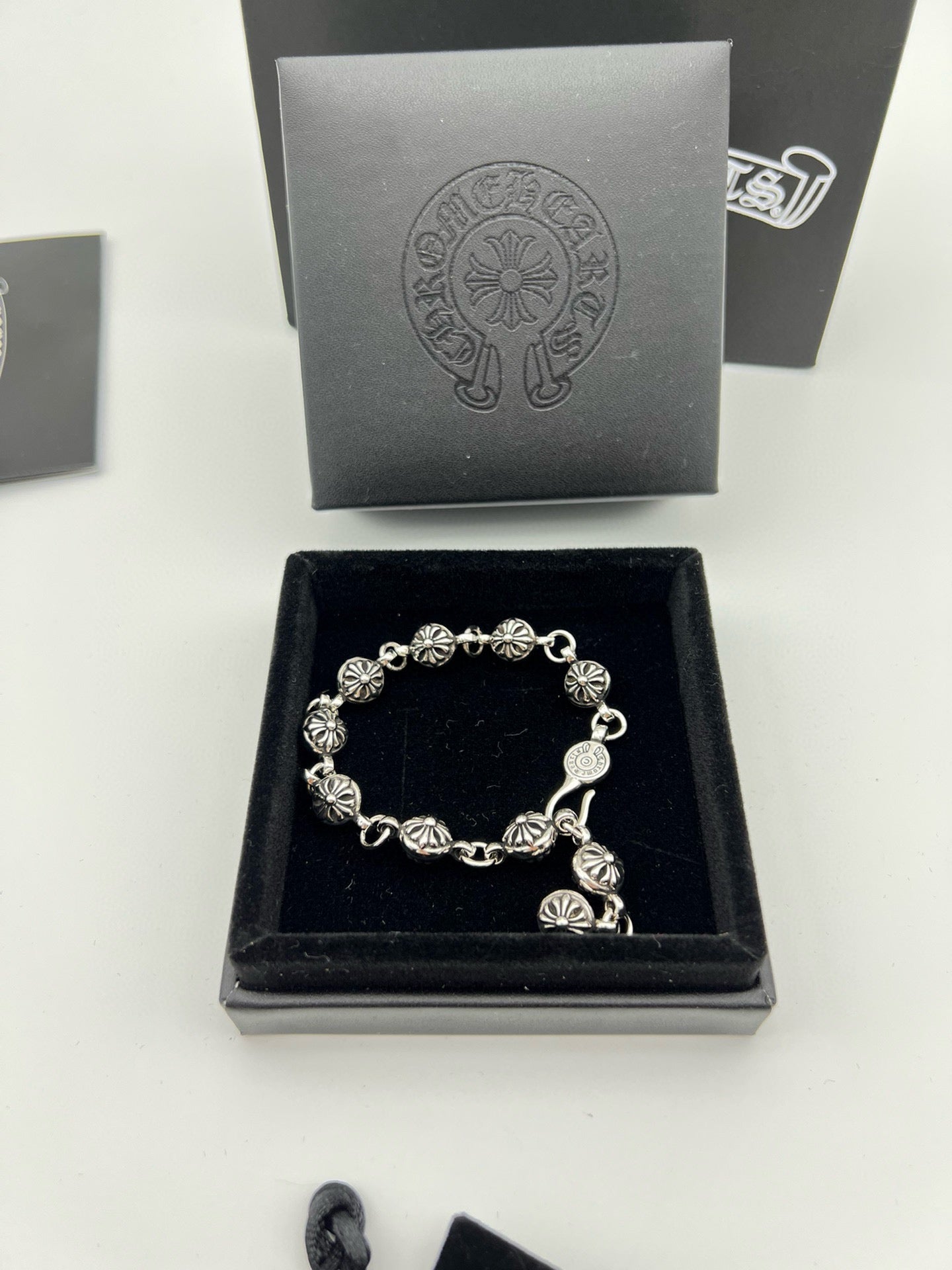 Chrome Hearts Beaded Cross Flower Bracelet