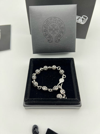 Chrome Hearts Beaded Cross Flower Bracelet