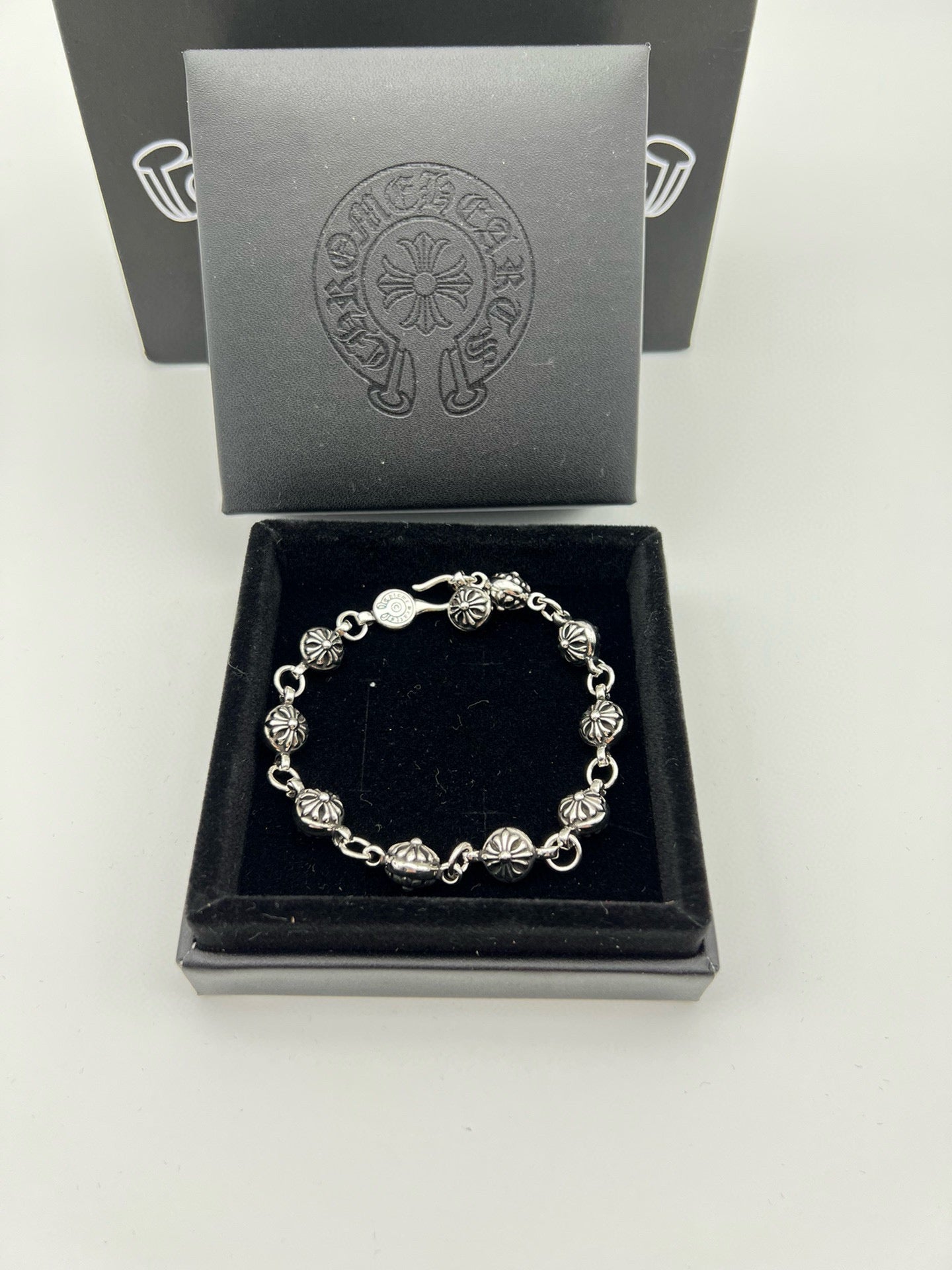 Chrome Hearts Beaded Cross Flower Bracelet