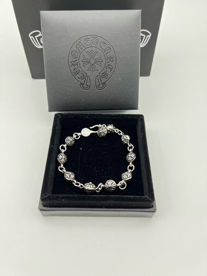 Chrome Hearts Beaded Cross Flower Bracelet