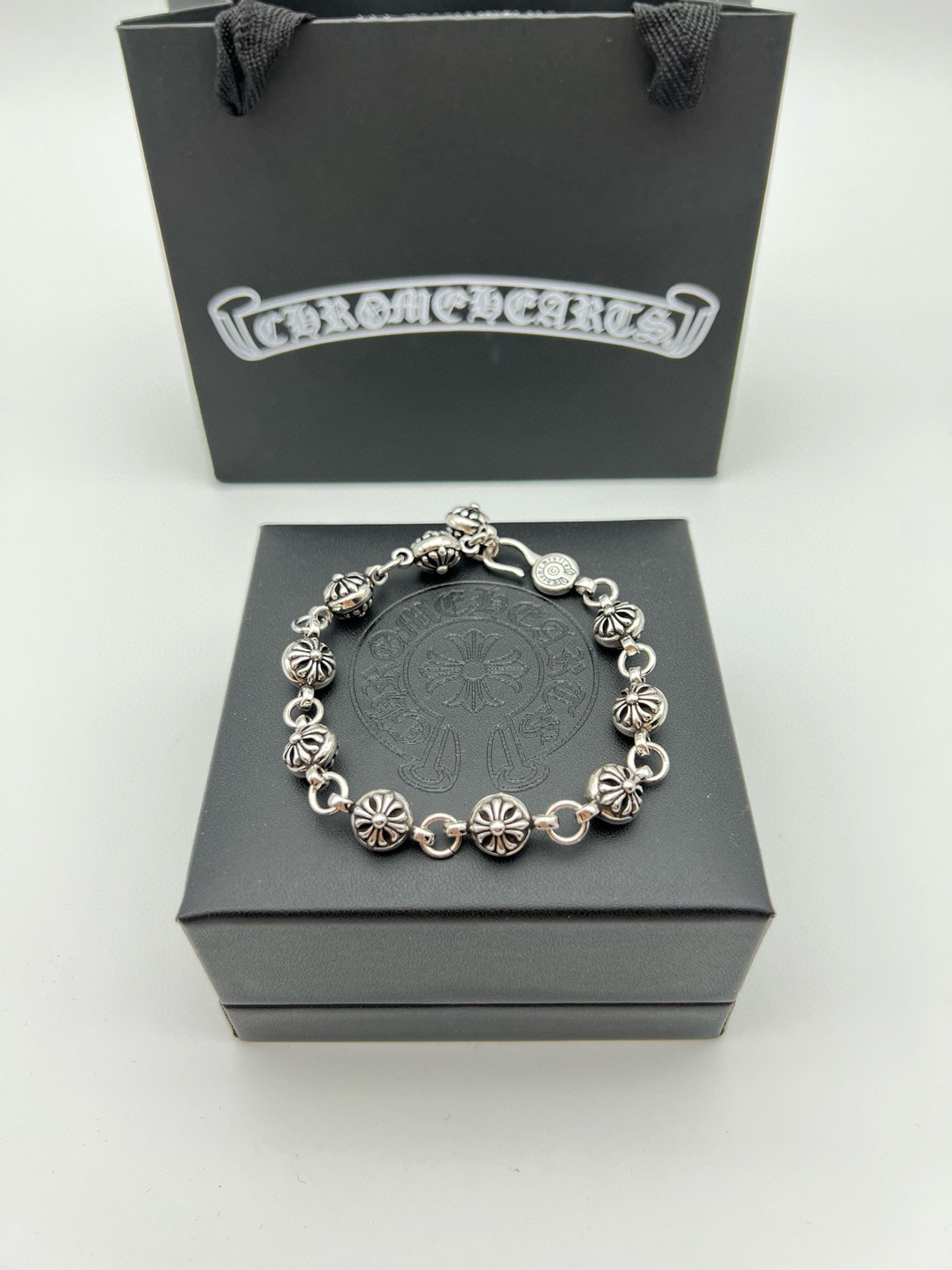 Chrome Hearts Beaded Cross Flower Bracelet