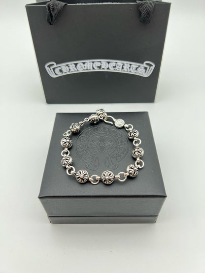 Chrome Hearts Beaded Cross Flower Bracelet