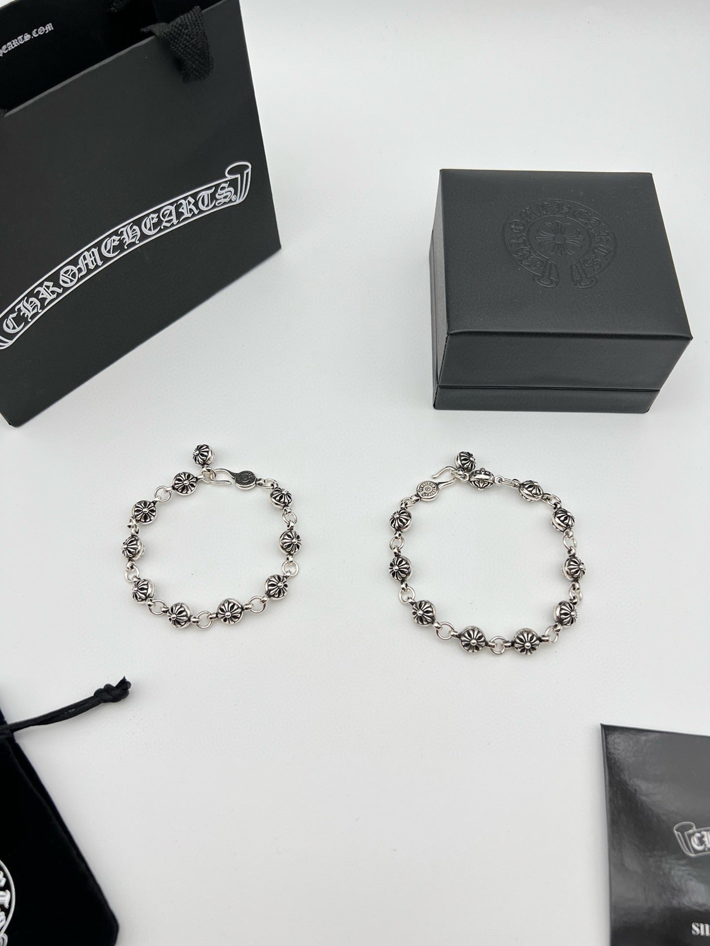 Chrome Hearts Beaded Cross Flower Bracelet