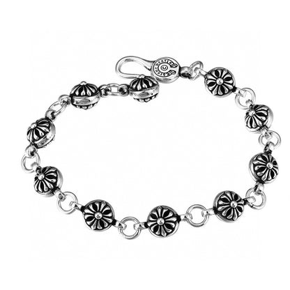 Chrome Hearts Beaded Cross Flower Bracelet
