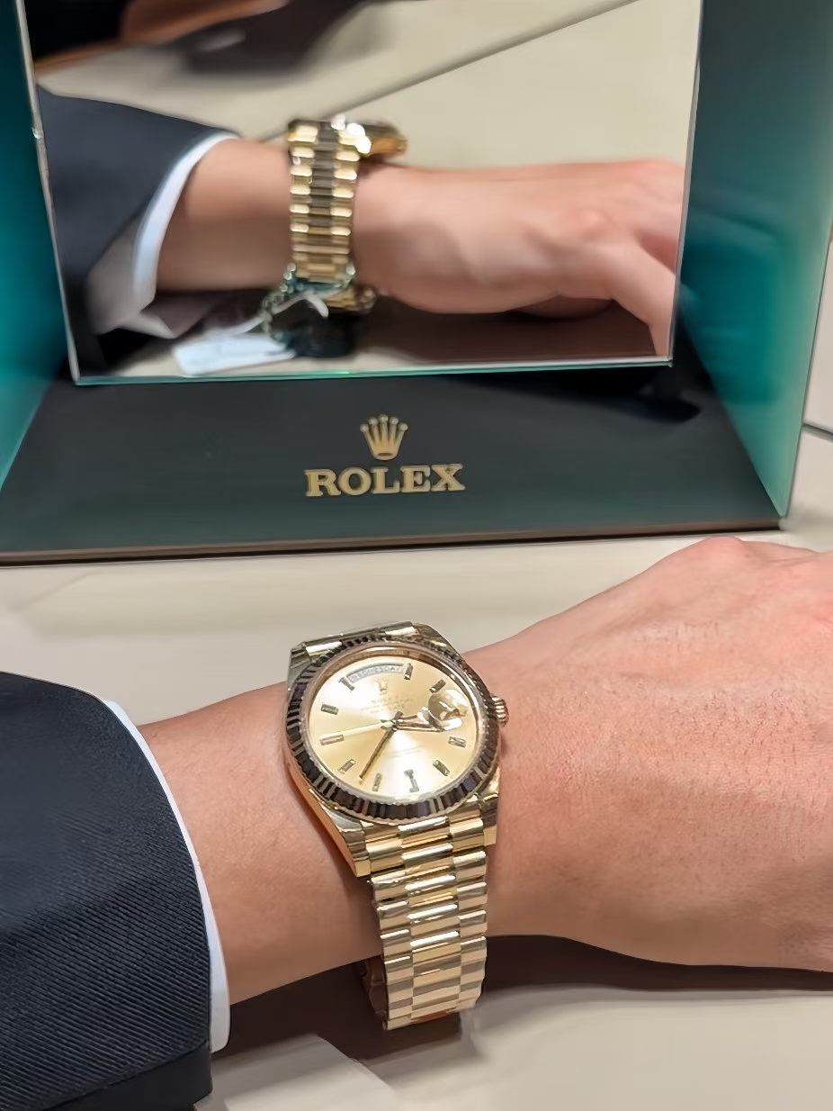 🏴 RX Day-Date Automatic Watch (Gold Rolex)